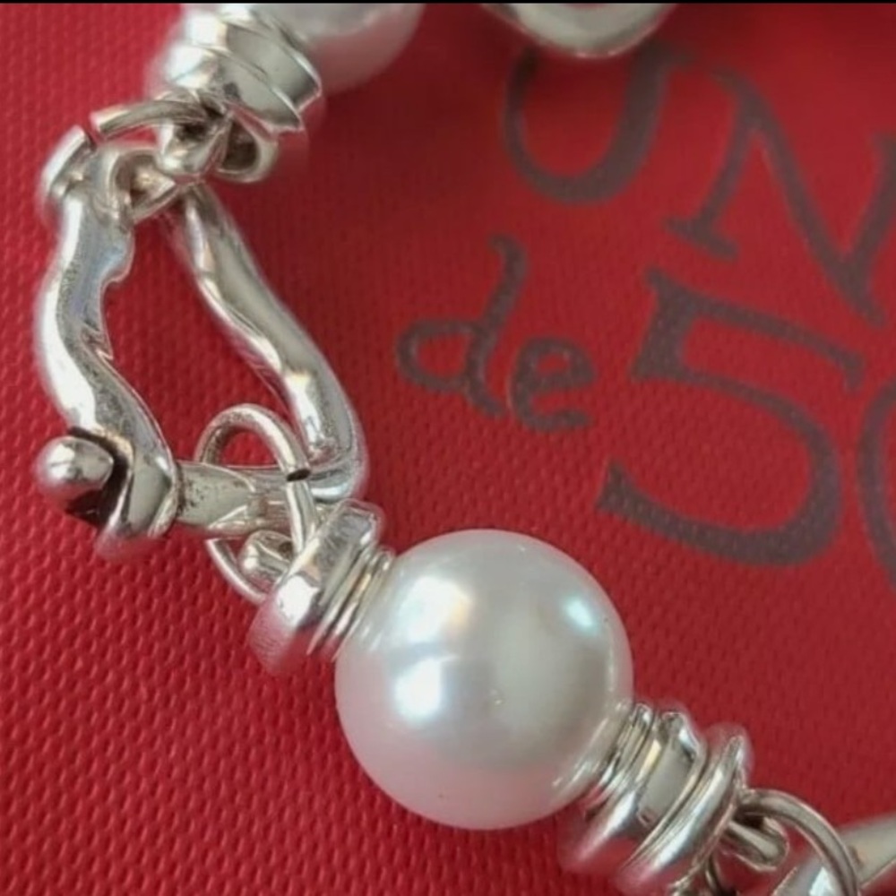 Uno de 50 Bracelet - PERLA MOSQUETA - Silver with Pearls - Picture 6 of 12